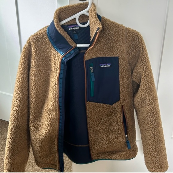 Patagonia Classic Retro-X Jacket Size Small in Nest Brown & Borealis Green - Picture 3 of 5